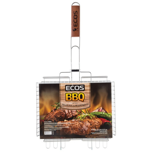 Решетка для барбекю хромированная 31х24х5,5см глубокая Optima+ Ecos 999639