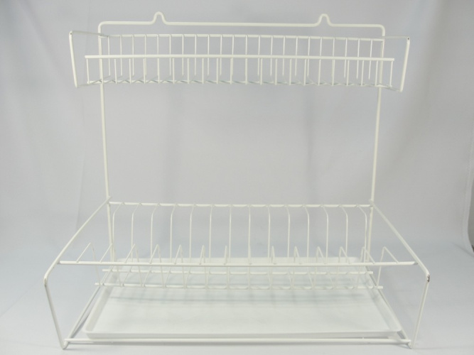 Тарелосушка крашеная (белый) с поддоном настенная Юнитрейд тнп-1.2