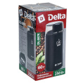 Кофемолка электрическая 250Вт, вместимость 60г, черный Delta DL-087K