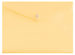 Папка с кнопкой А4 0.18 Бюрократ Pastel, желтая -PKPASTYEL