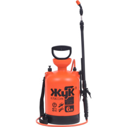 Опрыскиватель помповый пластиковый  6л с телескопической ручкой, Классик Жук ОП-207/0383-00