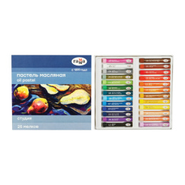 Пастель 25 цветов масляная Гамма Студия, картон. упаковка 290920201