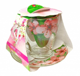 Чайная пара стеклянная 250мл Сакура, в п/у Декостек 2649-Д