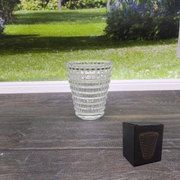 Ваза для цветов стеклянная конус h-10см d-8,5см Радужный Дом РД20235