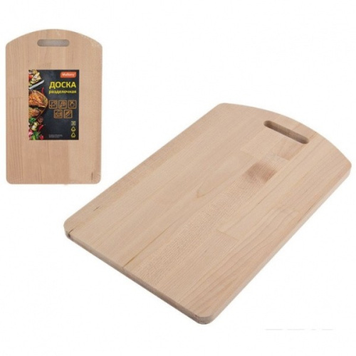 Доска разделочная деревянная береза 320х200мм Luminoso Mallony 007391