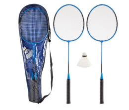 Набор для игры в бадминтон: 2 ракетки металлические, волан, в чехле ПВХ Ecos BdSet-04