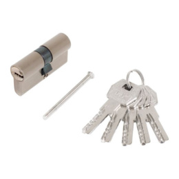 Личинка (цилиндровый механизм) Стандарт MAX 80 (35х45) SN, матовый никель, 5 ключей, перфоключ/ключ Стандарт 42477