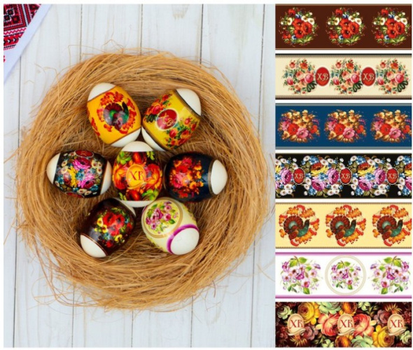 Термопленка на 7 пасхальных яиц Жостово