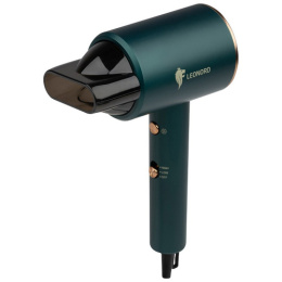Фен 1800Вт, LE-1208, 2 скорости, 2 режима температуры, холодный воздух, зеленый Leonord 900291