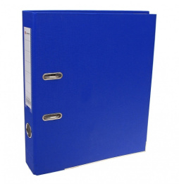 Папка-регистратор 50мм PVC, метал. окантовка, карман, собранный, синий 128/73102, LAMARK601