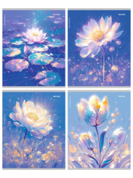 Тетрадь  96 листов Цветы под луной 96-1024