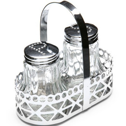 Набор для специй стекло + нержавеющая сталь 2 предмета на подставке, в п/у Mayer & Boch 26880