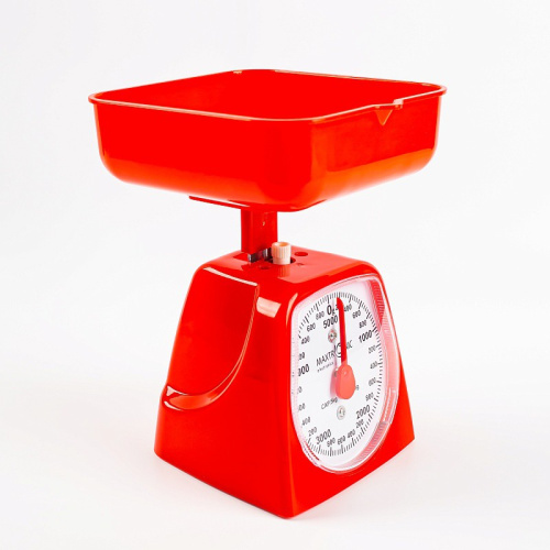 Весы кухонные механические до  5кг, красный Maxtronic MAX-1800