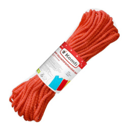 Шнур бытовой  20м d-4мм, без сердечника, цветной полипропиленовый Komfi SHPAG02A