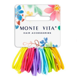 Резинки для волос Monte Vita набор  30шт. 0,3х9см, ассорти 457041
