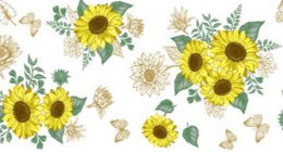 Клеенка столовая без основы Декор ТВ 1,2х50м Подсолнухи Колорит 0-00/24