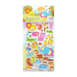 Наклейки объемные 10х16см Зверята Р22072-5 YD-138-01