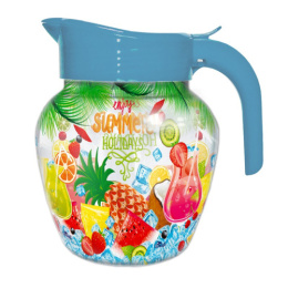 Кувшин стеклянный 1,5 л с крышкой Морской бриз 107-020