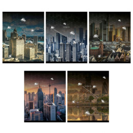 Тетрадь  96 листов Тарелки в городе 11379/5