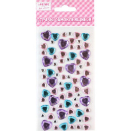 Наклейки Стразы акриловые Devente Heart Mix 3, 8х16мм, ассорти 8004046