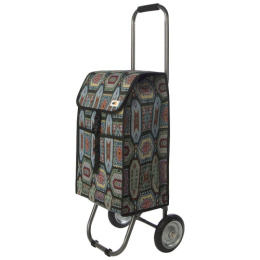 Тележка багажная с сумкой складная 46х30х20см Орнамент, до 30кг Рыжий кот 110653