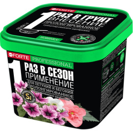 Удобрение для петуний и бегоний 1л с биодоступным кремнием гранулированное пролонгированное Bona Forte