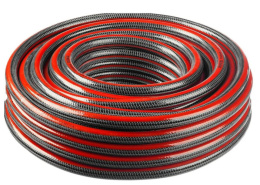 Шланг поливочный ПВХ армированный Premium 3/4" (19мм) 25м, 5-ти слойный, черно-красный Raco 40300-3/4-25