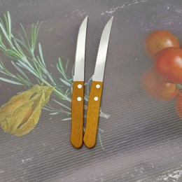 Набор ножей 12шт. стальные деревянная ручка, на блистере Радужный Дом РД86469