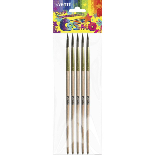 Кисть № 8 белка круглая живописная, деревянная ручка, Devente Cosmo 8073344