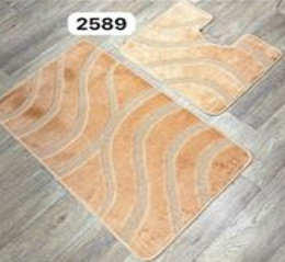 Комплект ковриков напольных для ванной и туалета на латекс. основе Maximus Классик 2пр. 50х 80см/40х50см, Salmon/персиковый Confetti  589