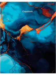 Тетрадь 160 листов Мрамор в синих оттенках, на кольцах 160-1847