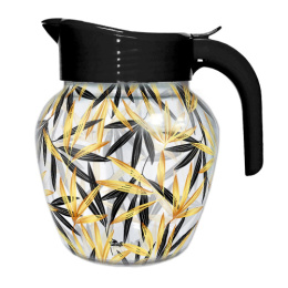 Кувшин стеклянный 1,5 л с крышкой Бамбук черный Larange 107-006