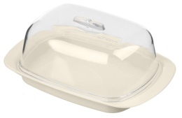 Масленка пластиковая прямоугольная 17х11,5х7см Verona, светло-бежевый Homver 221108325/01