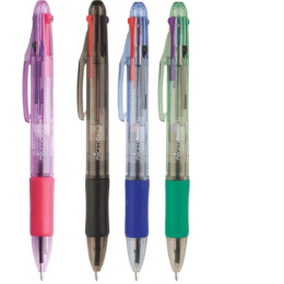 Ручка шариковая автоматическая  4-х цветная Attomex, 0,7мм, ассорти 5071600