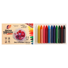 Пастель 12 цветов масляная Луч Школа творчества 31С 1971-08
