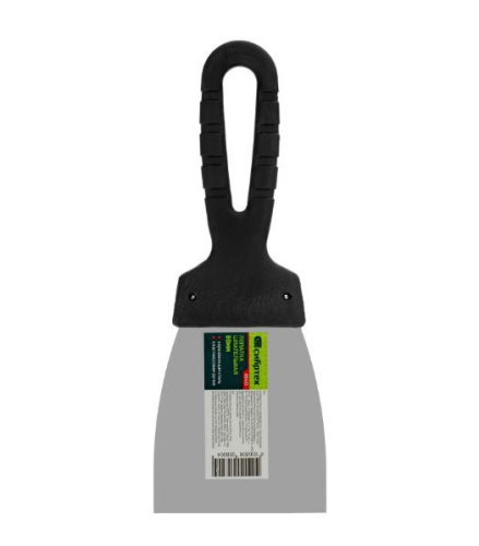 Шпатель нержавеющий  80мм пластиковая ручка Сибртех 85433