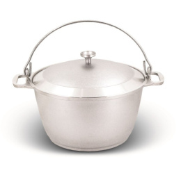 Котел походный алюминиевый литой 10л с крышкой Kukmara кп100