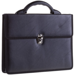 Портфель кожзам Siena, 2 отделения, черный, металлический замок ПО_КЗ_689