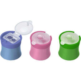 Точилка пластик 2 отверстия с контейнером Devente School, ассорти 8031305