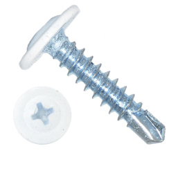 Саморез с п/ш со сверлом 4,2/19 RAL 9003 (белый) 283-42199003