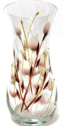 Ваза для цветов стеклянная кувшин h-26,5см Flora Верба, прозрачный/художка, в п/у Декор-Стиль Н 43737