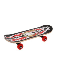 Скейтборд деревянный 43х13см Череп с крыльями, колеса PVC, пластиковая подвеска, максимальная нагрузка 45кг Наша Игрушка 636242/614761