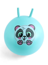 Мяч-попрыгун латексный 45см 2 ручки Панда, бирюзовый, 380г Zabiaka 7350276