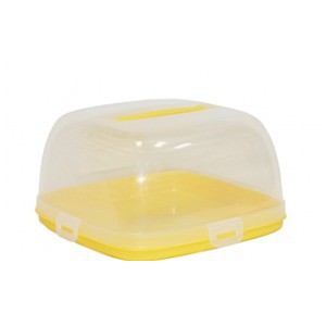 Тортница пластиковая квадратная с защелками 28х28х15см Idea М1121