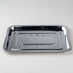 Поднос из нержавеющей стали прямоугольный 30х40х2см 460
