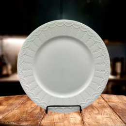 Тарелка керамическая мелкая 200мм Феникс, белый Радужный Дом РД22703