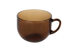 Бульонница стеклянная с одной ручкой 670мл Gigantesca дымка Ca del Vetro 62043