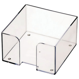 Подставка для бумажного блока 9х9х5 Стамм, пластик, прозрачная 235806,098064