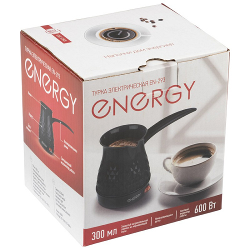 Турка электрическая 600Вт, 300мл, EN-293, черный Energy 104096