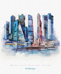 Тетрадь  48 листов Город на реке С2240-213